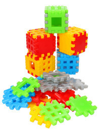 Klocki konstrukcyjne WAFLE MINI 48el  1