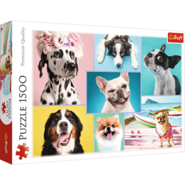 Puzzle 1500 słodkie pieski 1