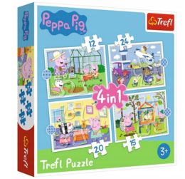 Puzzle 4w1 ŚWINKA PEPPA Wspomnienia z wakacji 1
