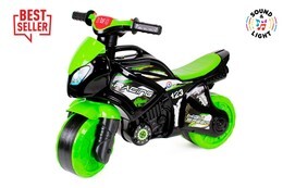 Jeździk motor ŚCIGACZ zielony odpychacz 1