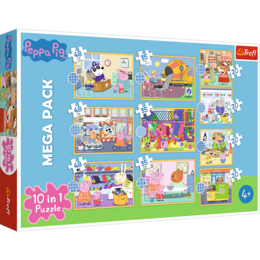 Puzzle 10w1 POZNAJ ŚWINKĘ PEPPĘ  1