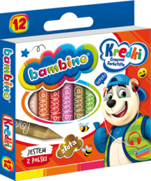 Kredki tradycyjne BAMBINO 12 kol 1