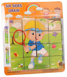 UKŁADANKA DREWNIANA SPORT klocki 16el 1