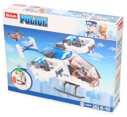 Klocki Sluban POLICJA helikopter z dronem 1