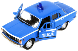 Auto Fiat 125 MILICJA model metalowy WELLY 1