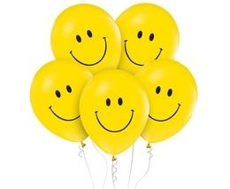Balony z nadrukiem UŚMIECH 5szt 1