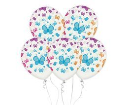 Balony z nadrukiem MOTYLE 5szt 1