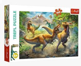  PUZZLE 160 Walczące Tyranozaury 1
