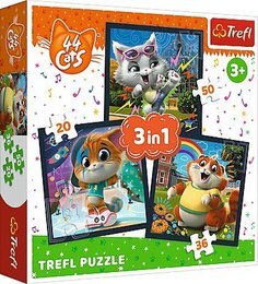 Puzzle 3w1 44 KOTY Poznaj urocze kociaki 1