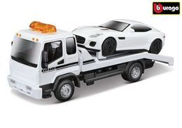 Laweta Burago + Jaguar F-Type POMOC DROGOWA model metalowy 1