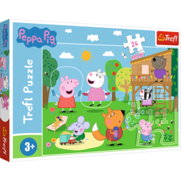 PUZZLE 24 Maxi Zabawy na polanie ŚWINKA PEPPA 1
