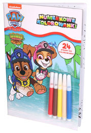 Kolorowanka Psi Patrol. Numerkowe kolorowanki  1