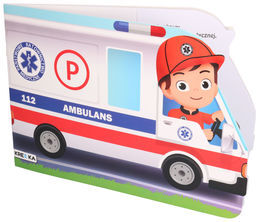 Kolorowanka Ambulans z naklejkami  1