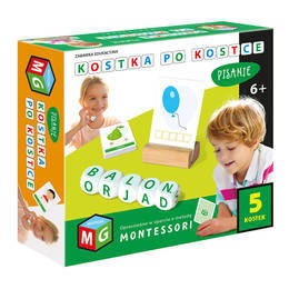 MONTESSORI zabawka edukacyjna KOSTKA PO KOSTCE - PISANIE 5 KOSTKI 1