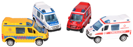 Auto metalowe POLICJA AMBULANS  1