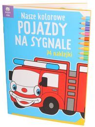 Kolorowanka POJAZDY NA SYGNALE 74 naklejki 1