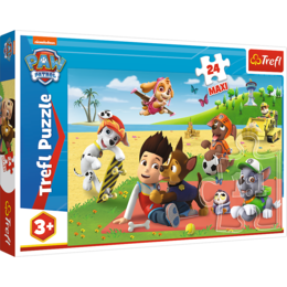 Puzzle 24 MAXI PSI PATROL Zabawa na kocu  1