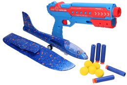 Samolot styropianowy wystrzeliwany PISTOLET + SZYBOWIEC 1