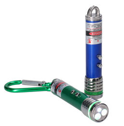 Brelok latarka, laser 3w1 1
