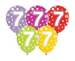 Balony z cyframi 7 na urodziny 1