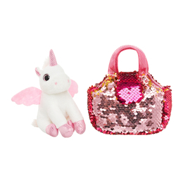 Maskotka mini pluszowy JEDNOROŻEC w cekinowej torbie Smily Play  1