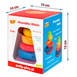 Piramidka wieża układanka Smily Play 1
