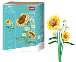 Klocki Sluban FLOWERS słoneczniki KWIATY 329el 1