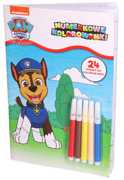 Kolorowanka Psi Patrol. Numerkowe kolorowanki  1