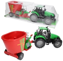 Traktor z wozem paszowym PASZOWÓZ, ciągnik rolniczy 1