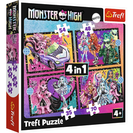 Puzzle 4w1 Elektryzujący dzień Monster High 1