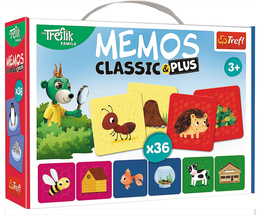 Gra Memos Classic & Plus Zwierzęta i ich domki Rodzina Treflkiów  1