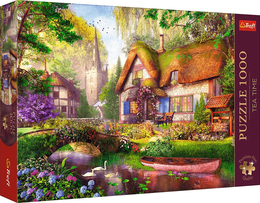 Puzzle 1000 Urocza chatka w lesie   - Puzzle Premium Plus Tea Time 1