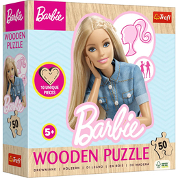 Puzzle 50 drewniane Ulubiona modna BARBIE 1