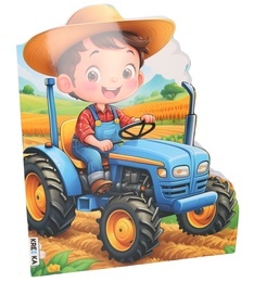 Kolorowanka TRAKTOR Z ROLNIKIEM naklejki 1