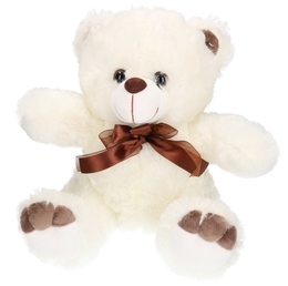 Maskotka MIŚ STOPEK Z KOKARDKĄ 26cm 1