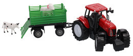Traktor z przyczepą i zwierzętami  1
