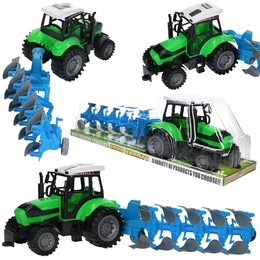 Traktor z pługiem, maszyna rolnicza  1