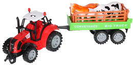 Traktor z przyczepą i zwierzętami  1