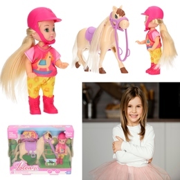 Figurka konik + lalka mini na przejażdżkę 1