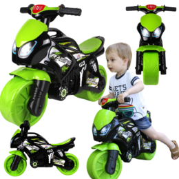 Jeździk motor ŚCIGACZ zielony odpychacz 1