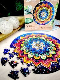 Drewniane puzzle 100 Nocna Mandala - Milliwood 1