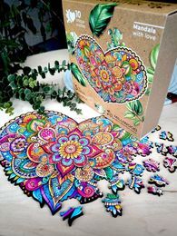 Drewniane puzzle 150 MANDALA MIŁOŚCI - Milliwood 1