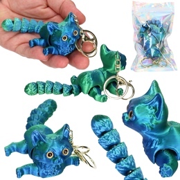 Brelok figurka 3D KOT z drukarki 3D Hit TIK TOKA 1