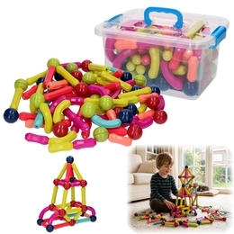 JUMBO klocki magnetyczne 102el w wiaderku 1