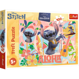 Puzzle 100 Stitch i przyjaciele w akcji 1