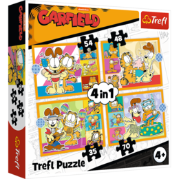 Puzzle 4w1 Garfield kocha lazanię 1
