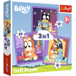 Puzzle 3w1 Poznaj Bluey 1