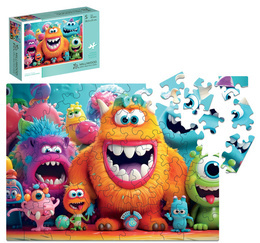 Drewniane puzzle 50 SHAGGY MONSTERS Milliwood eko 1