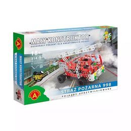 Mały konstruktor STRAŻ POŻARNA pojazdy uprzywilejowane - gratis HELIKOPTER 1+1 1