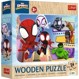 Puzzle 24 drewniane Odważny Spiday i przyjaciele 1